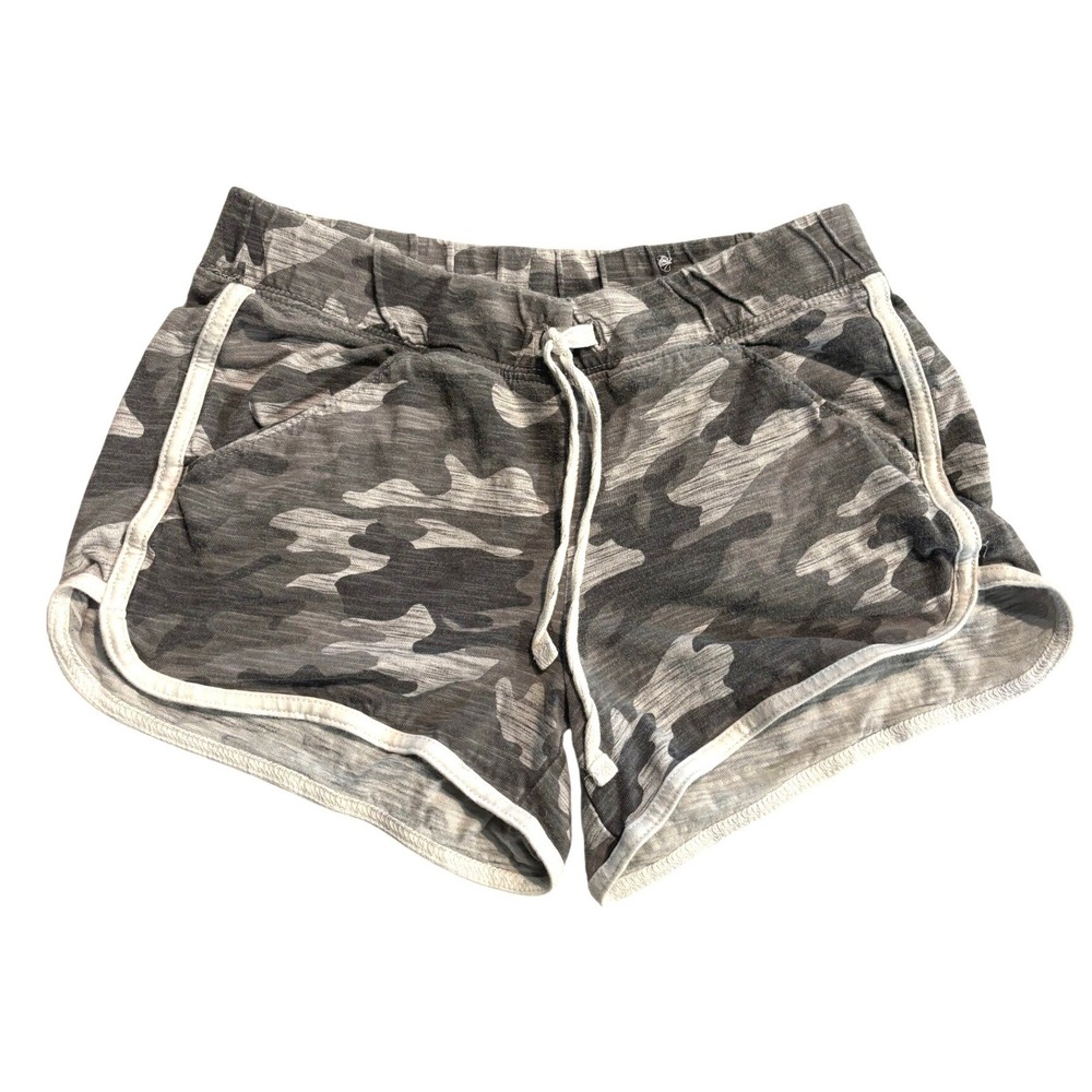 Justice Active‎ Girls Camo Dolphin Shorts Gray Size 10 Cotton Athletic Pockets